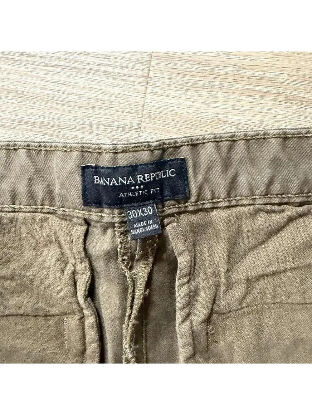 Vintage Banana Republic Olive Green Athletic Fit Chino Pants - Sz 30x30